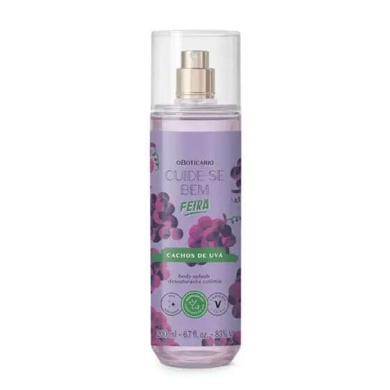 Body Splash Desodorante Colônia Cuide-se Bem Feira Cachos de Uva 200ml( Vence: 03/28).
