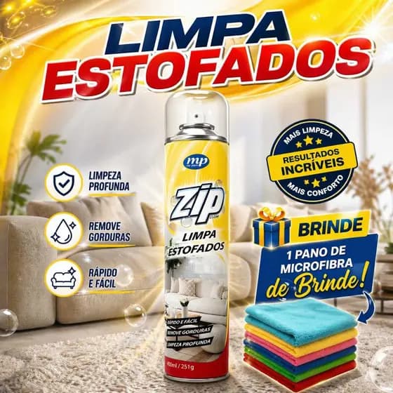 Kit Com 1 Spray Espuma Limpa Estofados Limpeza Rapida Banco Carros + 1 Pano de Microfibra Limpeza Profunda Sem Esforço