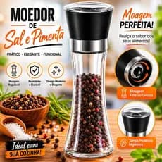 Porta Temperos Moedor Sal Pimenta Condimentos De Vidro Não Quebra Moedor De Sal Pimenta  Cozinha