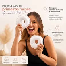 Kit Rosquinha Protetor Mamilo Amamentação  Lavável Macia Absorvente Maternidade 100% algodão