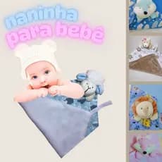 Naninha Pelúcia Com Prendedor De Chupeta Menino Menina Soft Antialérgico Macio 100% Algodão