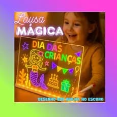 Quadro Led de desenho iluminado por LED premium com 7 canetas para quadro negro