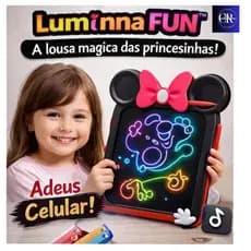 Lousa Magica  Minnie ie Mickey infantil Magnético para Criança Personagem Tablet Menino Menina Desenhar