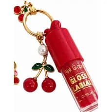 Gloss Labial Cereja com chaveiro - Gloss Brilho labial