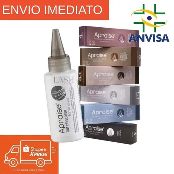 Kit Tintura e Oxidante Apraise para Cílios Sobrancelhas Barba