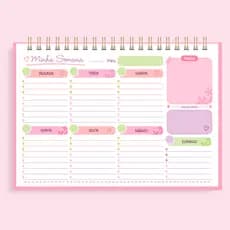 Planner Diário | Planejamento Semanal | Planner de Mesa - Pronta Entrega - 100 Páginas - 15x21cm