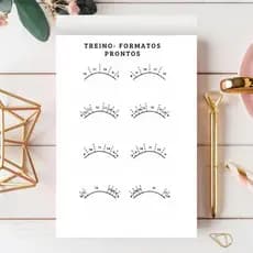 Bloco de treino para Lash Designer com 100 páginas tamanho A5 e A4 - Envio imediato