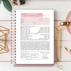 Ficha/Agenda de Anamnese Micropigmentação Labial com 100 / 200  paginas
