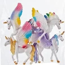 KIT COM 6 UNICORNIOS EM FORMATO DE BRINQUEDO