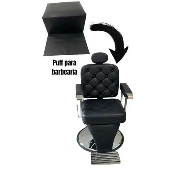 ASSENTO PUFF PARA BARBEARIA OU SALÃO IDEAL PARA CONFORTO DO BARBEIRO
