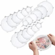 Tampas De Silicone Ajustáveis Kit 6 Peças
