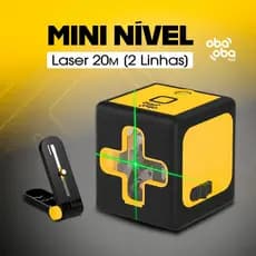Nível a Laser Recarregável 20 Metros Com 2 Linhas de Nivelamento com Bip Sonoro Pratico e Fácil