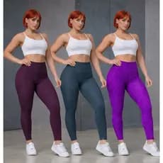 Legging de Academia Feminino Fitness Texturizada | Cintura Alta | Zero Transparência
