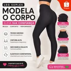 Legging Power Suplex Grosso de Academia Feminino Fitness – Cintura Alta | Zero Transparência
