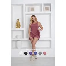 Vestido Fitness de Academia Feminino com Short Interno e bolso - Poliamida Premium
