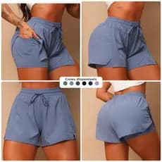 Shorts de Academia Feminino Fitness Duplo com Bolso 2 em 1 – Fenda lateral - Corrida e treino