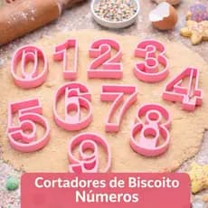 Kit 10 Cortadores Numéricos em PLA Premium Ecológico para Decoração de Bolos e Biscoitos