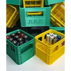 Organizador Pilhas AA e AAA Formato Engradado de Cerveja Fofo Coloridos
