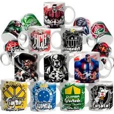 🔥 CANECA MASCOTES GUERREIROS™ – A CANECA PREMIUM FORJADA PARA TORCEDORES DE GUERRA 🔥Personalizada com seu Time e Mascote