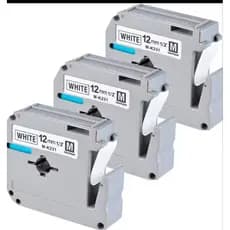 Kit 3 Fitas compativel M-k231 PT M95bk pt M95wt Para Rotuladora Brother pt70 pt80 pt90 colors