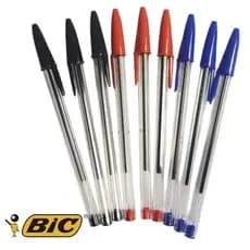 Kit 9/10/15/20/24/30 Caneta Esferográfica BIC Cristal ponta 1.0 | Vermelha | Preta | Azul