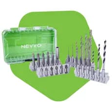 Kit Jogo Bits e Brocas 24 Pçs Parafusadeira Fura Metal Madeira Alvenaria NEVVO
