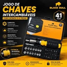 Kit Chave Ajustavel Profissional 41 Pecas Caixa Conjunto Ferramentas