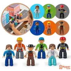 Kit Profissões Educativo Brinquedo Infantil Interativo Action Figures