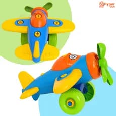 Avião Infantil Educativo de Montar Grande com Kit de Ferramentas e Acessórios