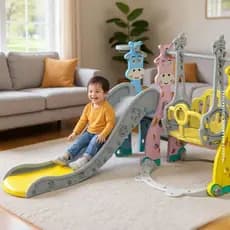 Playground com escorregador Balanço e Cesta Basquete Parquinho infantil brinquedo playground