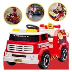 Carrinho Bombeiro Elétrico Caminhão de Bombeiro Elétrico Infantil 12v 30kg Controle Remoto