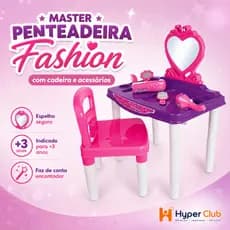 Penteadeira com Banquinho e Acessórios Brinquedo Infantil Princesas