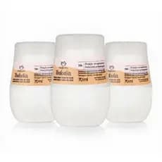 Kit  3 unidades  Desodorante Roll-on Natura Tododia Manga Rosa e Água de coco 70ml