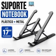 Suporte Base Para Notebook Mesa Apoio Tablet Portátil Com Regulagem Dobrável / Cor Preto