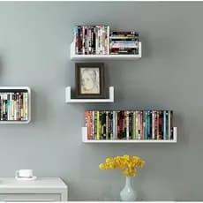 Promoção 3 Prateleira Nicho U 20/30/40 Branco Mdf Decorativo