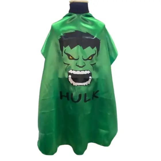 Capa de Corte Infantil Heróis Hulk para Barbeiros Cabeleireiro