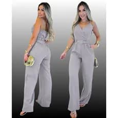Macacão Longo Feminino Alfaiataria Premium Social