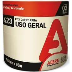 Kit 2 Fita Crepe Larga Adere 48mm X 50m Para Pintura E Uso Geral