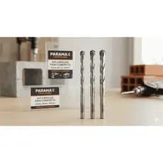 Kit 3 Brocas Para Concreto Parede E Alvenaria 6mm 8mm 10mm Paramax Profissional