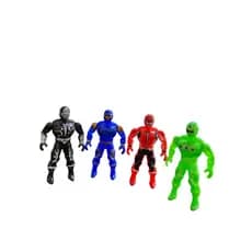 KitMinibonecoheroi+homenzinhos4unidades+meninos+diversão+coressortidas