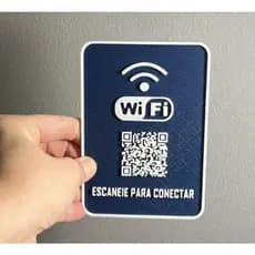 PLACA WI-FI 3D PERSONALIZAVEL CASA COMERCIO