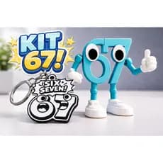 KIT 67 BRAINROT - SIX SEVEN 13 cm COM BRAÇOS ARTICULADOS (BRAINROT, ROBLOX)