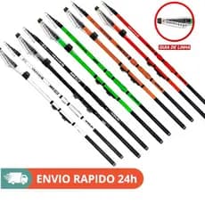 vara ultralight para pesca granada 2,40m 12 passadores 6/12lbs cores variadas