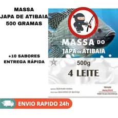 Massa para Pesca Japa Atibaia 500g | Isca Atrativa Sabores Variados