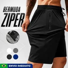 BERMUDA MASCULINA ACADEMIA TACTEL COM ELASTANO BOLSO COM ZÍPER shorts com zíper alta qualidade treino corrida