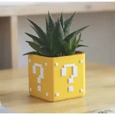 Vaso de bloco Mario / Pokebola -  Planta, Suculenta