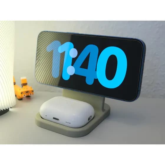 Suporte para celular com entrada Magsafe e base airpods