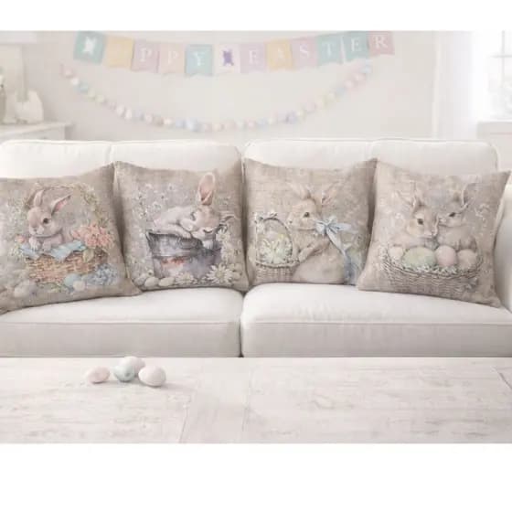 Kit Almofadas Decorativas 45x45 Estampas Natalinas Páscoa  Dia das Mães