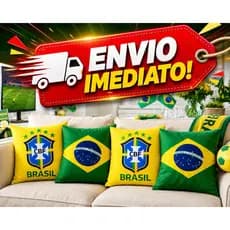 Kit 4 Capas de Almofadas Decorativas 45x45 - COPA DO MUNDO