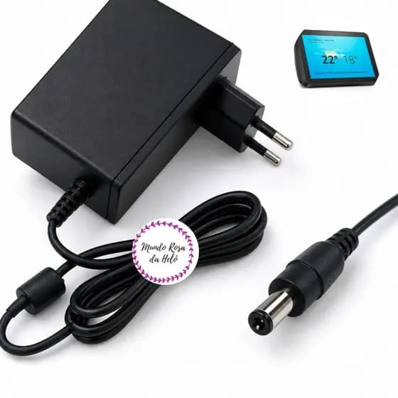 Fonte 18v 30w Carregador Alexa Eco 4a Eco 3a Eco Show 8 10 E Show 2a Plus